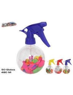 BOTELLA CON HINCHADOR 480 ML 50 GLOBOS DE AGUA