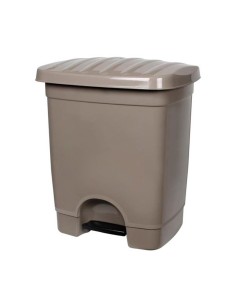 CUBO BASURA CON PEDAL 35 L MARRON