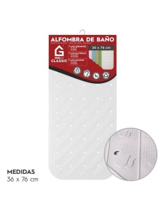 ALFOMBRA DE BAÑO 36x76 CM BLANCO