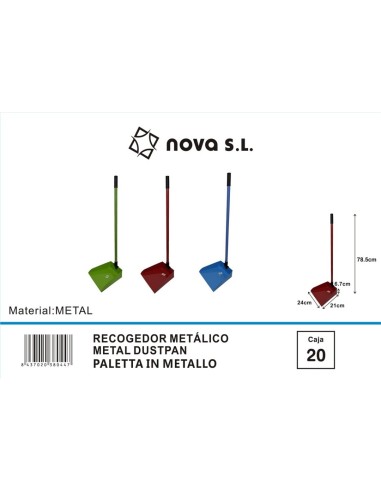 RECOGEDOR METALICO COLORES