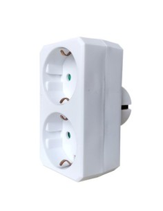 ADAPTADOR 2X16A CON OBTURADOR MAX 3680W