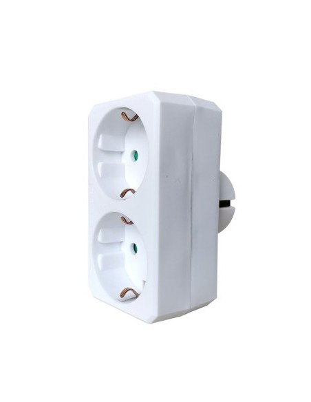 ADAPTADOR 2X16A CON OBTURADOR MAX 3680W