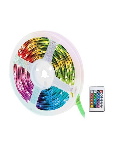 TIRA DE LED NEGRO USB 3IN1 RGB 3MTS 90LED C/MANDO