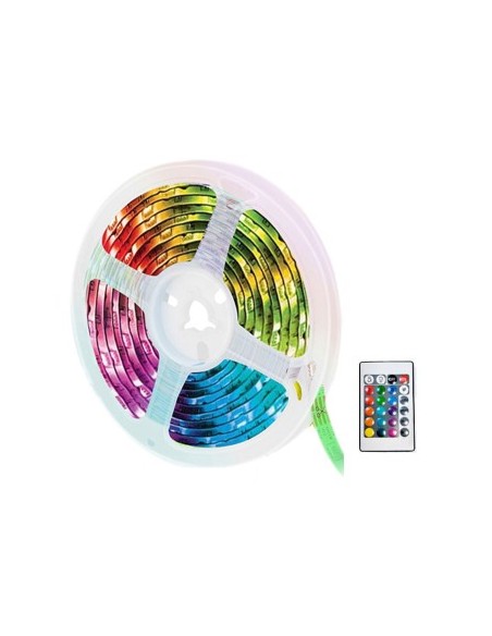 TIRA DE LED NEGRO USB 3IN1 RGB 3MTS 90LED C/MANDO