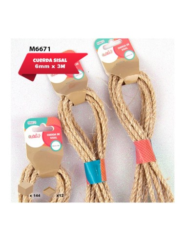 CUERDA DE SISAL 6MM X 3M