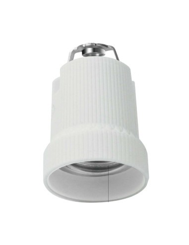 PORTALAMPARA DE PORCELANA E27 BLANCO
