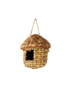 NIDO PAJAROS TEJADO REDONDO RUSTICO GRANDE  17x17x19 cm.