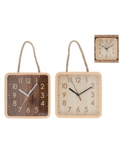 RELOJ PARED COLGANTE EFECTO MADERA 18 CM