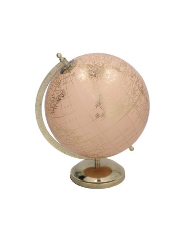 GLOBO TERRAQUEO BASE DORADA 18X24CM LUCK