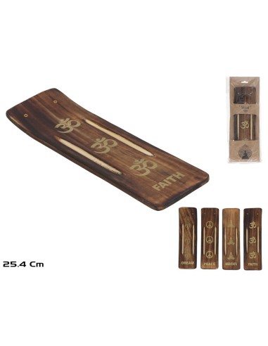 PORTA INCIENSO STICK DORADO 7,3X25,4CM 4STD