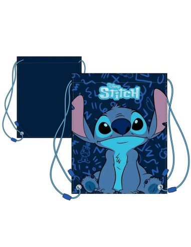 MOCHILA CUERDAS LILO&STITCH 40X35 CM AZUL
