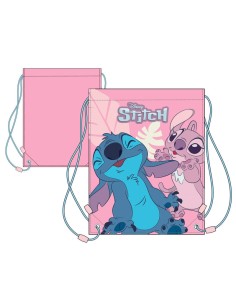MOCHILA CUERDAS LILO&STITCH 40X35 CM ROSA