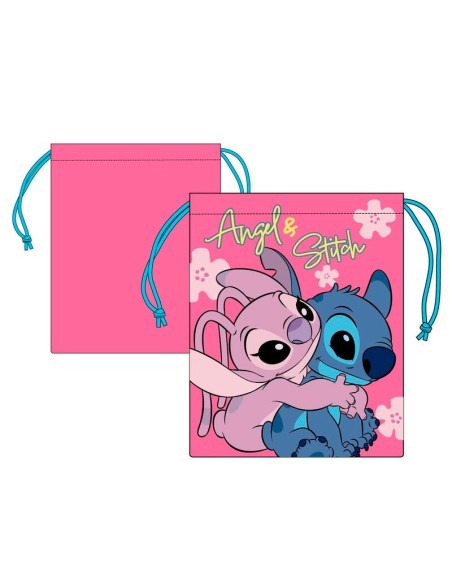 BOLSA NIÑA MERIENDA&DESAYUNO LILO&STITCH 26X21CM ROSA