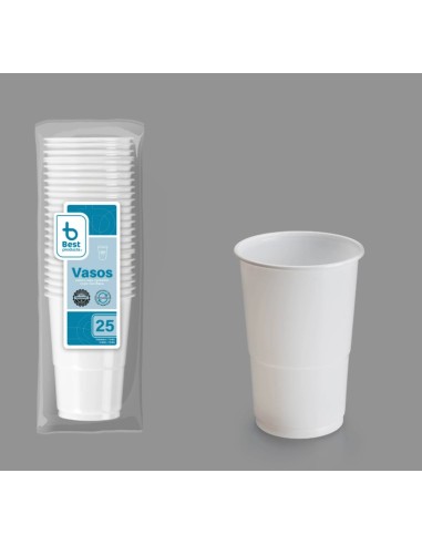 S/25 VASO REUTILIZABLE BLANCO 300 CC PP