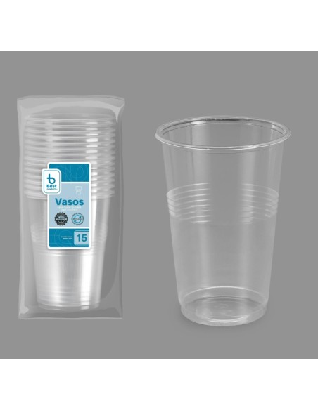 S/15 VASO REUTILIZABLE TRANSP LITRONA PP
