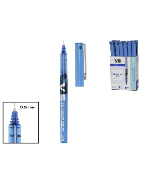 PILOT BOLIGRAFO T. LIQUIDA ROT. V-5 AZUL