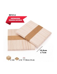 DEPRESORES DE MADERA  12.5X1X0.2CM