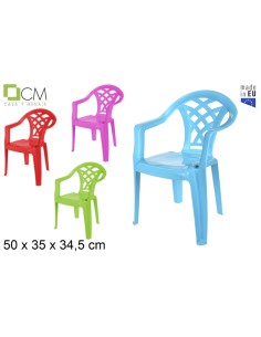 SILLA 50X35X34.5CM PLASTICO INFANTIL COLORES