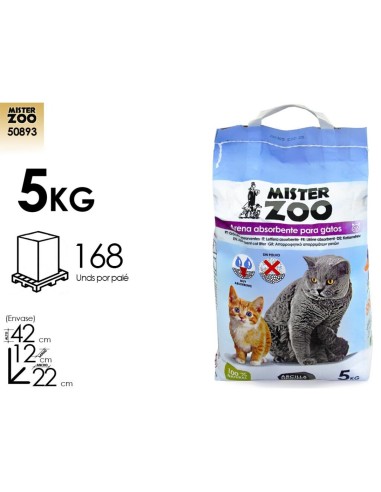 ARENA PARA GATOS MINERAL ABSORBENTE 5Kg
