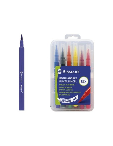 ROTULADORES 12UND PUNTA PINCEL
