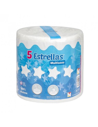 PAPEL ROLLO MULTIUSOS 5 ESTREELLAS 2 CAPAS