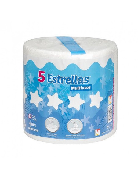PAPEL ROLLO MULTIUSOS 5 ESTREELLAS 2 CAPAS
