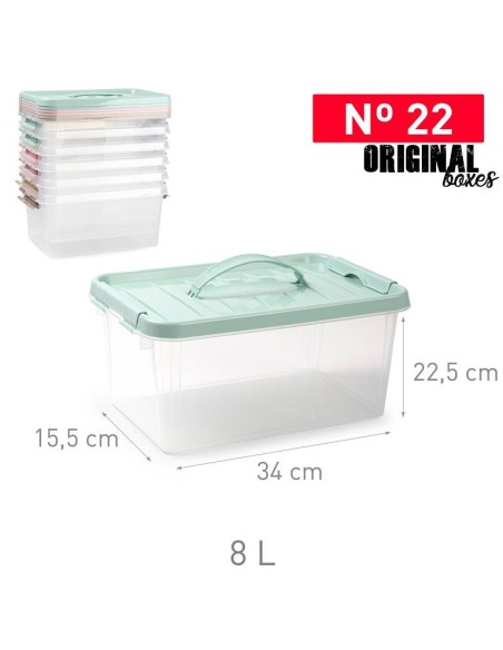 CAJA 8L 34X22.5X15.5CM Nº22 CON ASA SURT VRM
