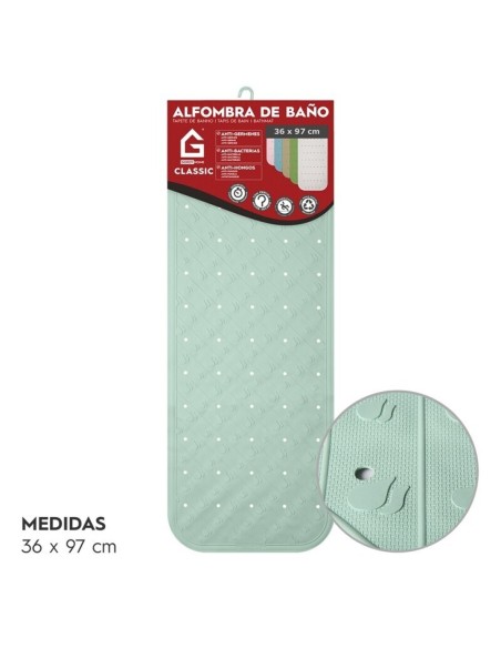ALFOMBRA DE BAÑO 36x97 CM VERDE