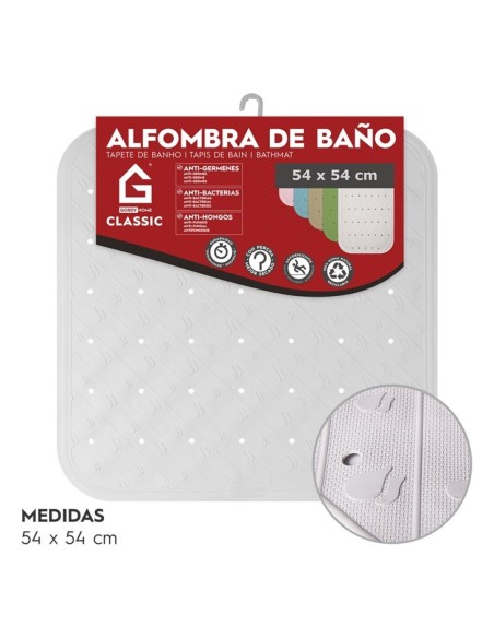 ALFOMBRA DE BAÑO 54x54 CM BLANCO