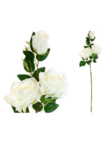 VARA ROSAS X 3 -85CM (BLANCO)