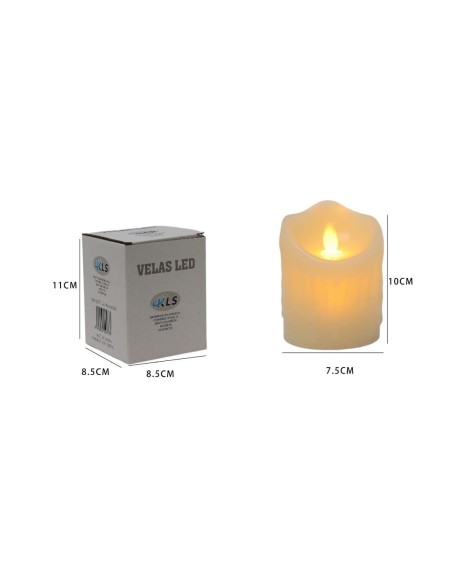 VELA LED CERA EFECTO GOTEO 10CM