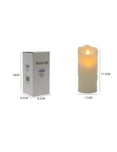 VELA LED EFECTO GOTEO 17,5CM