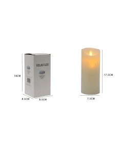 VELA LED CERA LISA 17,5CM