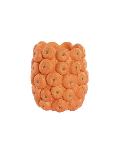 JARRON CEMENTO 17X17X20 MANDARINAS NARANJA