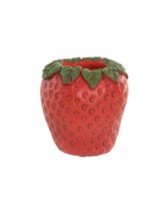 JARRON CEMENTO 12X12X13 FRESA ROJO