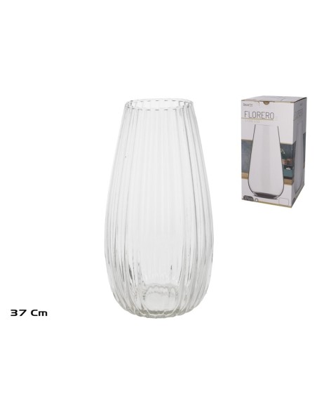 FLORERO STONE ESTRIADO 37 CM