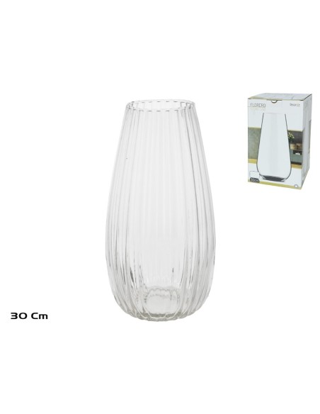 FLORERO STONE ESTRIADO 30 CM