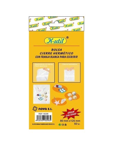 BOLSA AUTOCIERRE "8X12CM 50UND