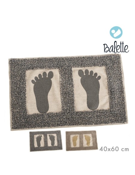 ALFOMBRA BAÑO ALGODON 40x60 cm PIES SURT/2 COL