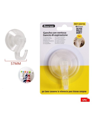 GANCHO CON VENTOSA 1 PCS 57CM