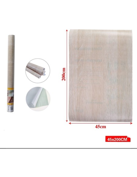 PAPEL ADHESIVO EFECTO MADERA 45X2MM
