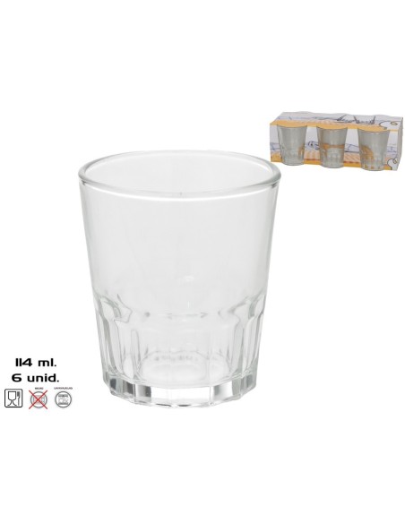 VASO CAFE X6 LISBON 114 ML - CRISTAL