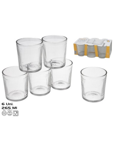 SET 6 VASOS TMAX LINE 265 ML