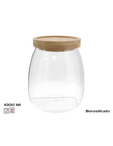 TARRO BOROSILICATO ALAN T/BAMBU 1000ML