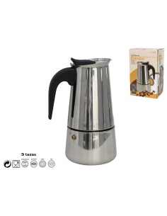 CAFETERA BRANDON 9 TAZAS ACERO