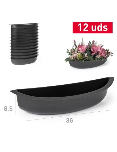 JARDINERA PARA CEMENTERIO CURVA NEGRO