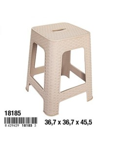 TABURETE 4.5CM RATTAN LINE BEIGE