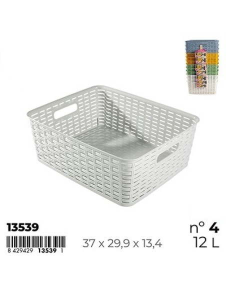 CESTA Nº4 RATTAN LINE 12 L. SURTIDO ELEMENTS