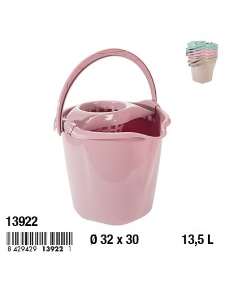 CUBO 13.5L FREGONA STAR REDONDO COLOR PASTEL