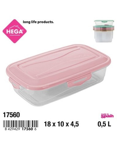 FIAMBRERA 0.5L PARIS RECTANGULAR